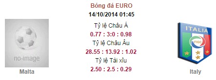 Malta vs Italy: 01h45, ngày 14/10