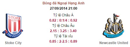 Stoke City vs Newcastle United: 02h00, ngày 30/09