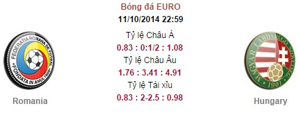 Romania vs Hungary: 22h59, ngày 11/10