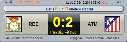 Betis	0-2	Atletico Madrid